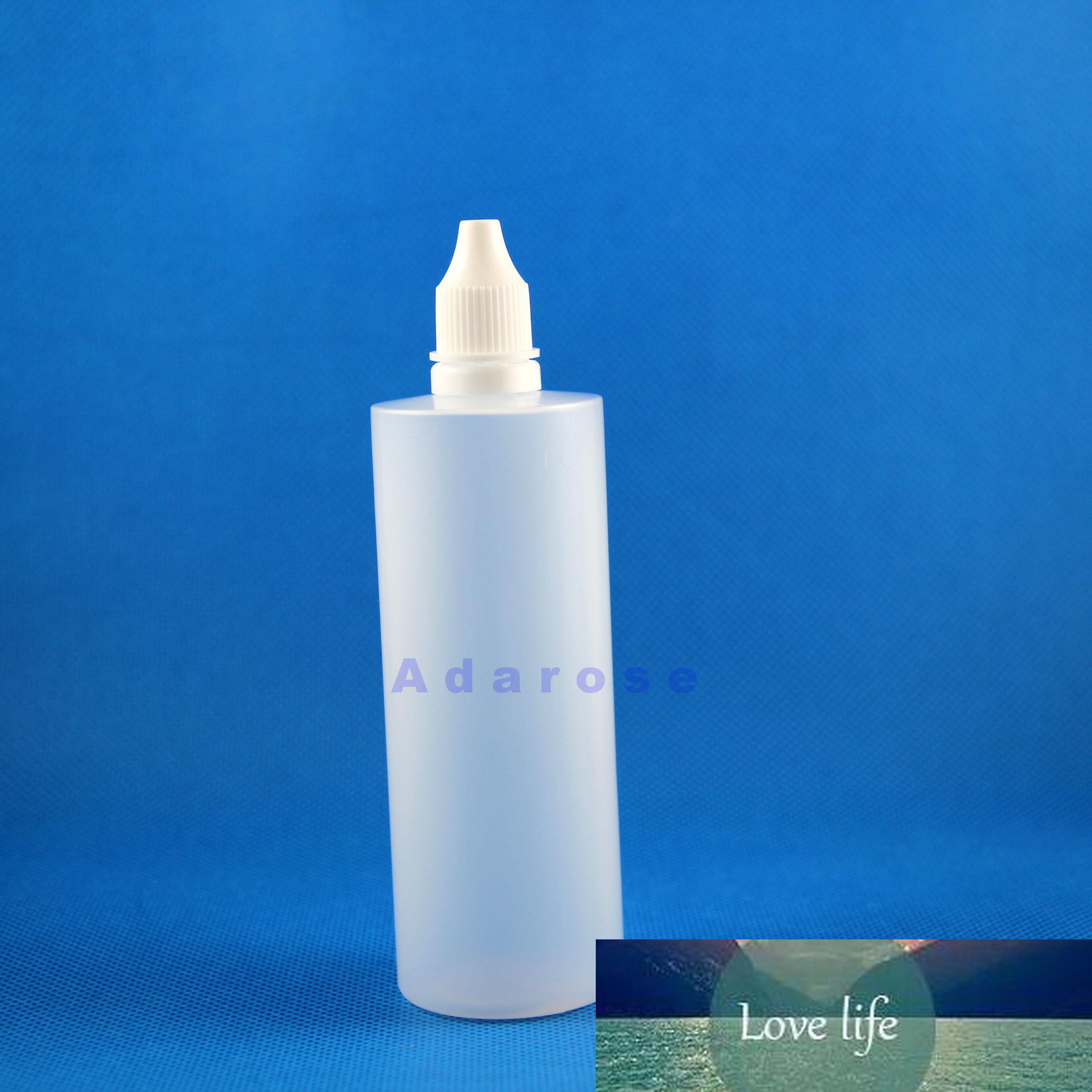 

120 ML 100PCS/Lot Plastic Dropper Bottles Tamper Proof Thief Safe Squeezable bottles E cig Juice thick nipple