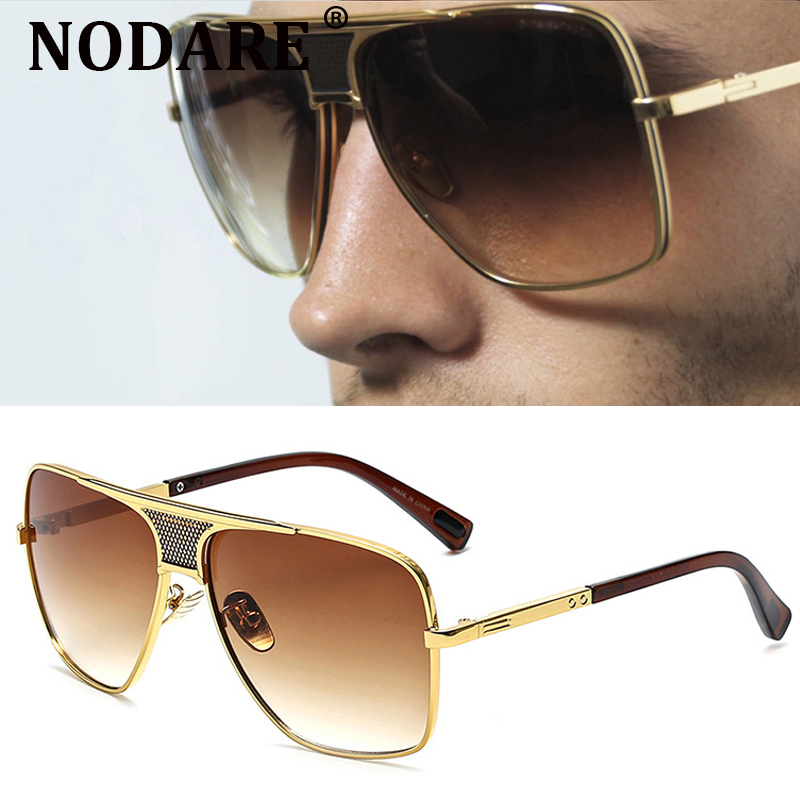 

NODARE 2020 Classic Square men's designer Large frame pilot sunglasses Vintage women sun glasses UV400 male Female