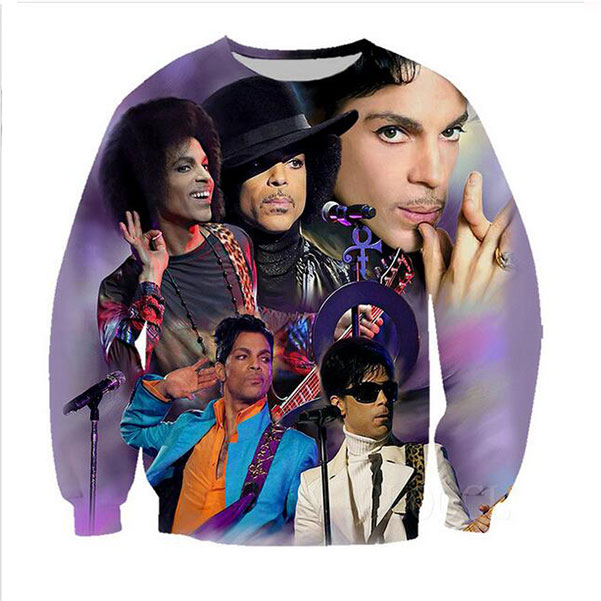 

New Fashion Women /Mens Prince Rogers Nelson Funny 3D Print Crewneck Sweatshirt Jumper Women/Men Fashion Clothing XS036, Multicolor