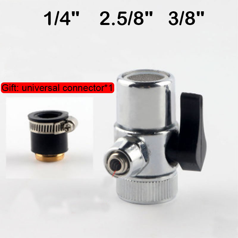 

Ro System 1/4 "2.5 / 8" 3/8 "Tube Connector Faucet Adapter Diverter Valve Counter Top Water Filter Faucet Single-cut Valve