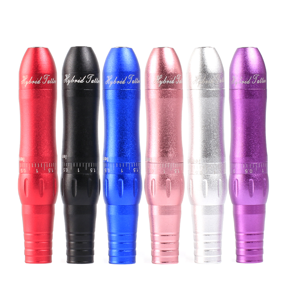 Pro Tattoo Hybrid Permanent Makeup Eyebrow Tattoo Pen Rotary Tattoo Machine Swiss Motor Needle Cartridges EM107-image-552567081