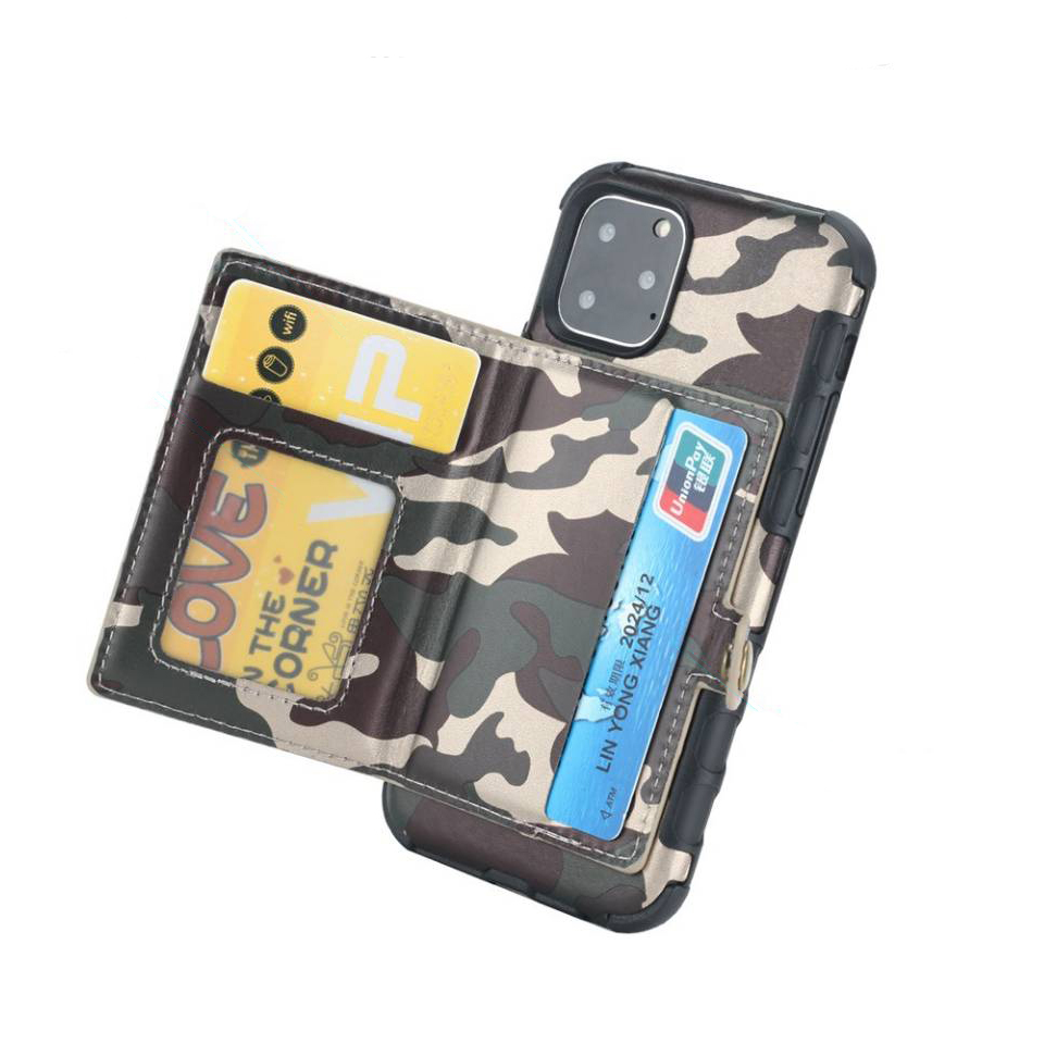 

Camouflage Iphone 11 Pro Max Wallet Card Phone Case Silicone cases Iphone X XR XS MAX 6 6S PLUS 7/8 Cover Apple, Pink
