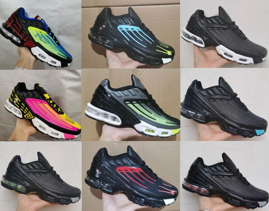 

new TUNED cushion TN Plus III 3 Mens Running Shoes Classic Outdoor tn Black White Sport Shock pack Sneakers Men requin Blue Spider 36-45, #17