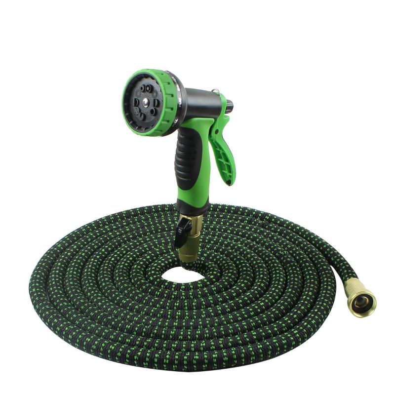 

25-100ft Flexible Garden Water Hose Green Expandable Garden Hose Magic Watering Car Washing Pipe With Spray Gun, As pic