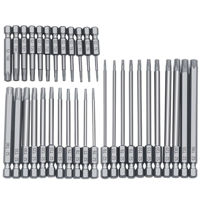 

New 11/12pcs Tamper Proof Security Drill Bit Set Torx Screwdriver Flat Head 1/4" Hex