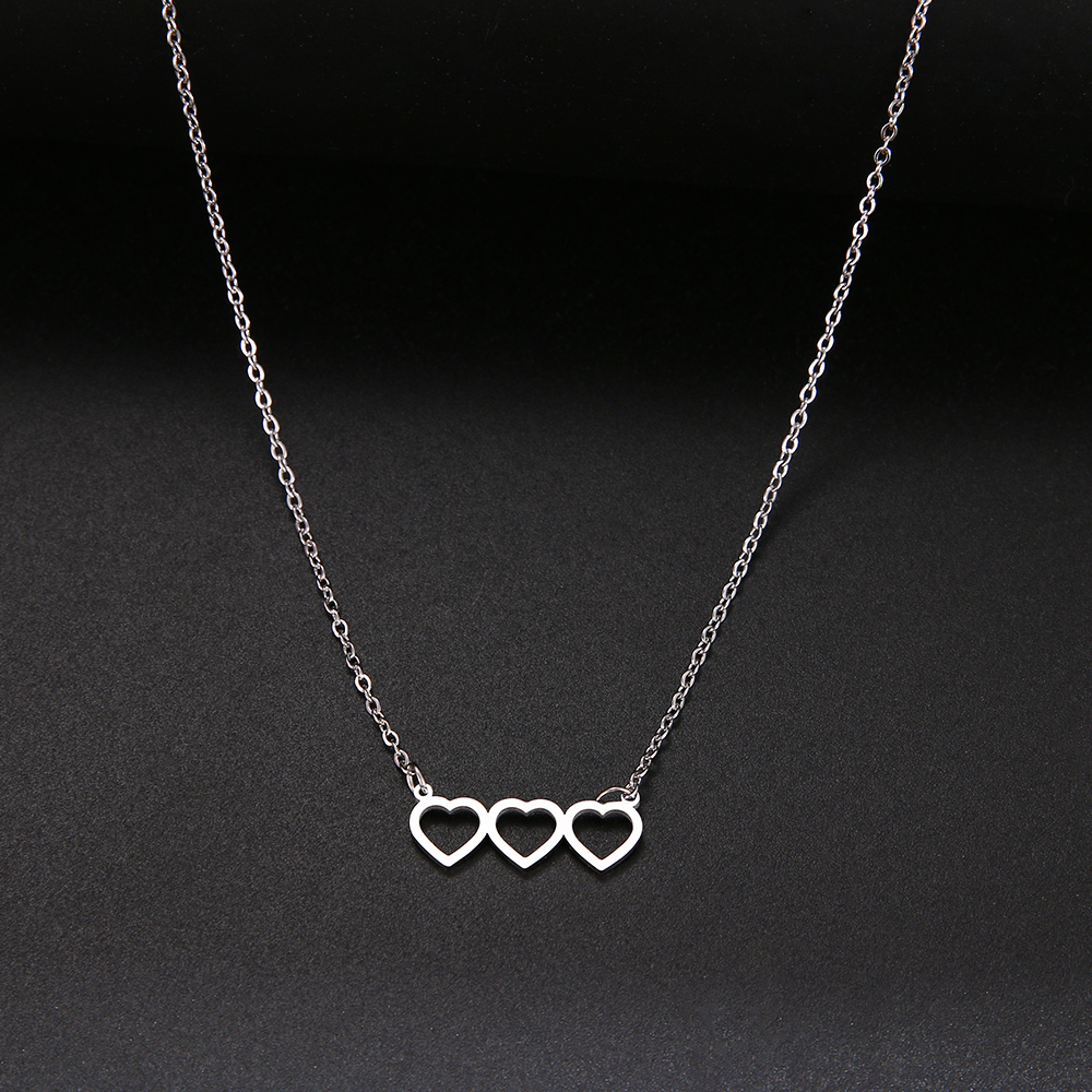 

Connect Heart Necklace For Women Fashion Stainless Steel Jewelry 2020 Charming Gifts For Best Friends Trendy Pendant Choker Women For Girls