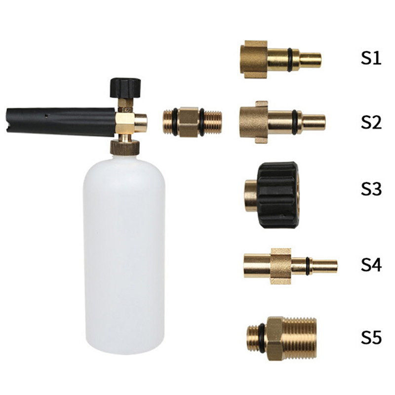 

Car Foamer Wash Bottle & Adapter Set High Pressure Car Snow Foam Lance Cannon Pressure Washer Gun
