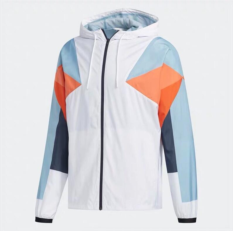 

New Best Quality Fall thin windrunner Men Women sportswear waterproof fabric Men sports jacket Fashion zipper hoodie Men' Outerwear Coats, Multi