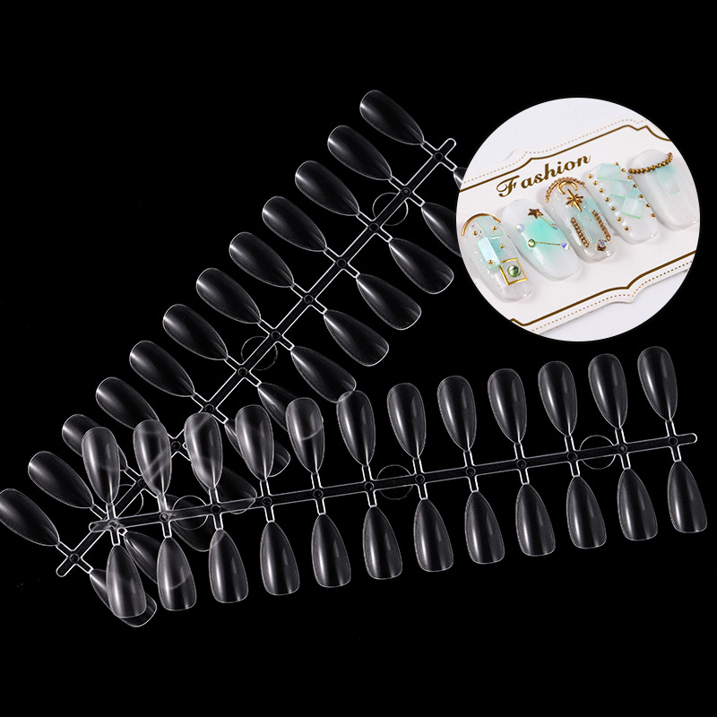 

MEET ACROSS False Nail Tips Transparent Natural Clear Finger Nail Art Display Practice Acrylic UV Gel Polish Tool Manicure, Ss06241