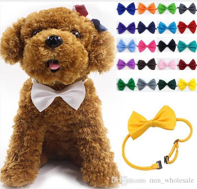 

wholesale 100Pcs/lot Pet headdress Dog neck tie Dog bow tie Cat tie Pet grooming Supplies Multicolor