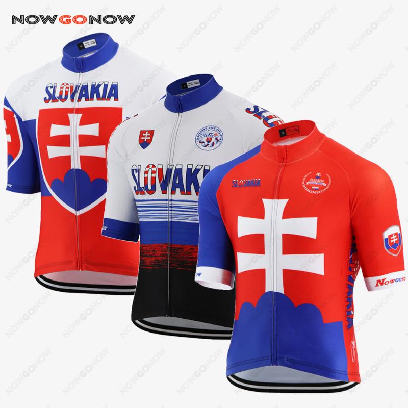 

NOWGONOW-Pro Slovakia red cycling jersey flag National emblem team training top gear bike wear road/mtb racing clothing top gear, Eu men nowgonow-pro