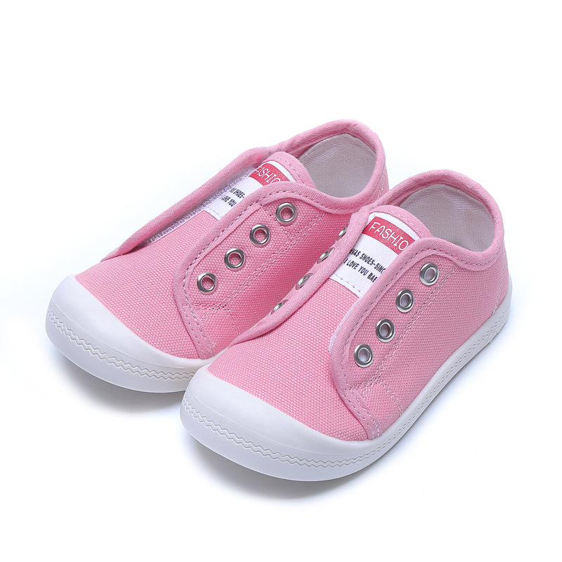 

COZULMA Baby Kids Girls Soft Sole Fashion Sneakers 2020 Candy Color Children Boys Breathable Canvas Shoes Size 21-30, Black