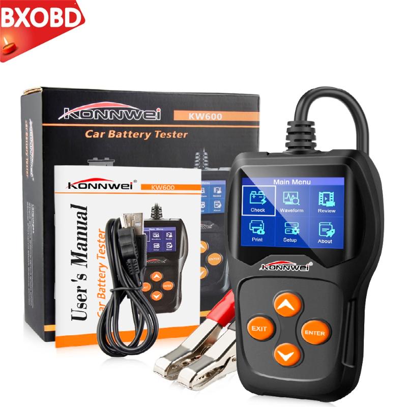 

KW600 12V Car Battery Tester 100 to 2000CCA 12 Volt Battery tools for the car Quick Cranking Charging Diagnostic