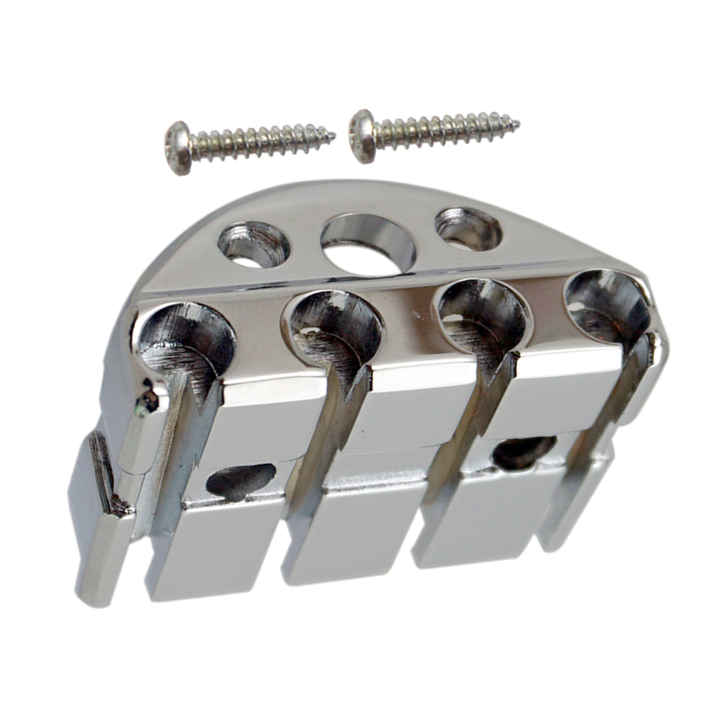 

Silver 4 String Electric Headless Bass Guitar Locking Nut Set with Mounting Screws