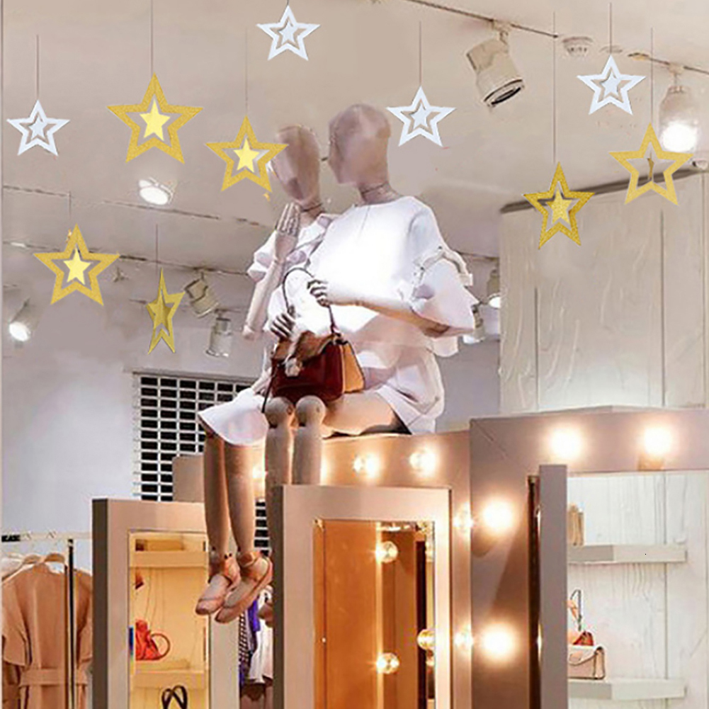 2020 Wholesale Dropship Christmas Hollow Star Hanging Ceiling Home