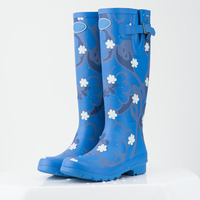 high heel rubber rain boots