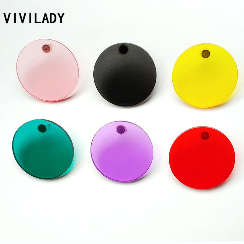 

VIVILADY Trendy Colorful Acrylic Round Clear Women Hoop Earrings Chic New Hot Unique Charming Summer Girl Jewelry Brincos Gifts