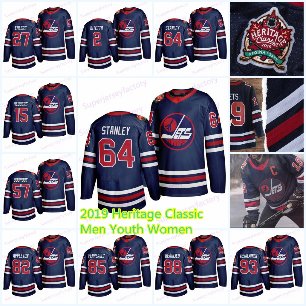 

2019 Heritage Classic 88 Nathan Beaulieu 64 Logan Stanley 49 Logan Shaw 30 Laurent Brossoit 28 Jack Roslovic Bitetto Winnipeg Jets Jerseys, As show