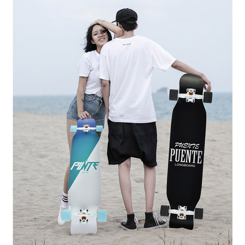 

Adult four-wheeled skateboard long board girl small dance board beginner teenager brush street double warp vitality 107cm, Style 20