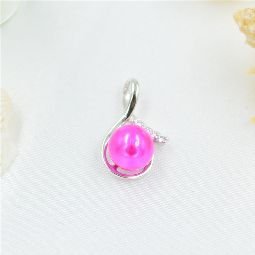 Blockbuster jewelry settings Sweet Creative Pearl Drop Female S925 Sterling Silver Necklace Pendant Mount Wholesale Price-image-450258357