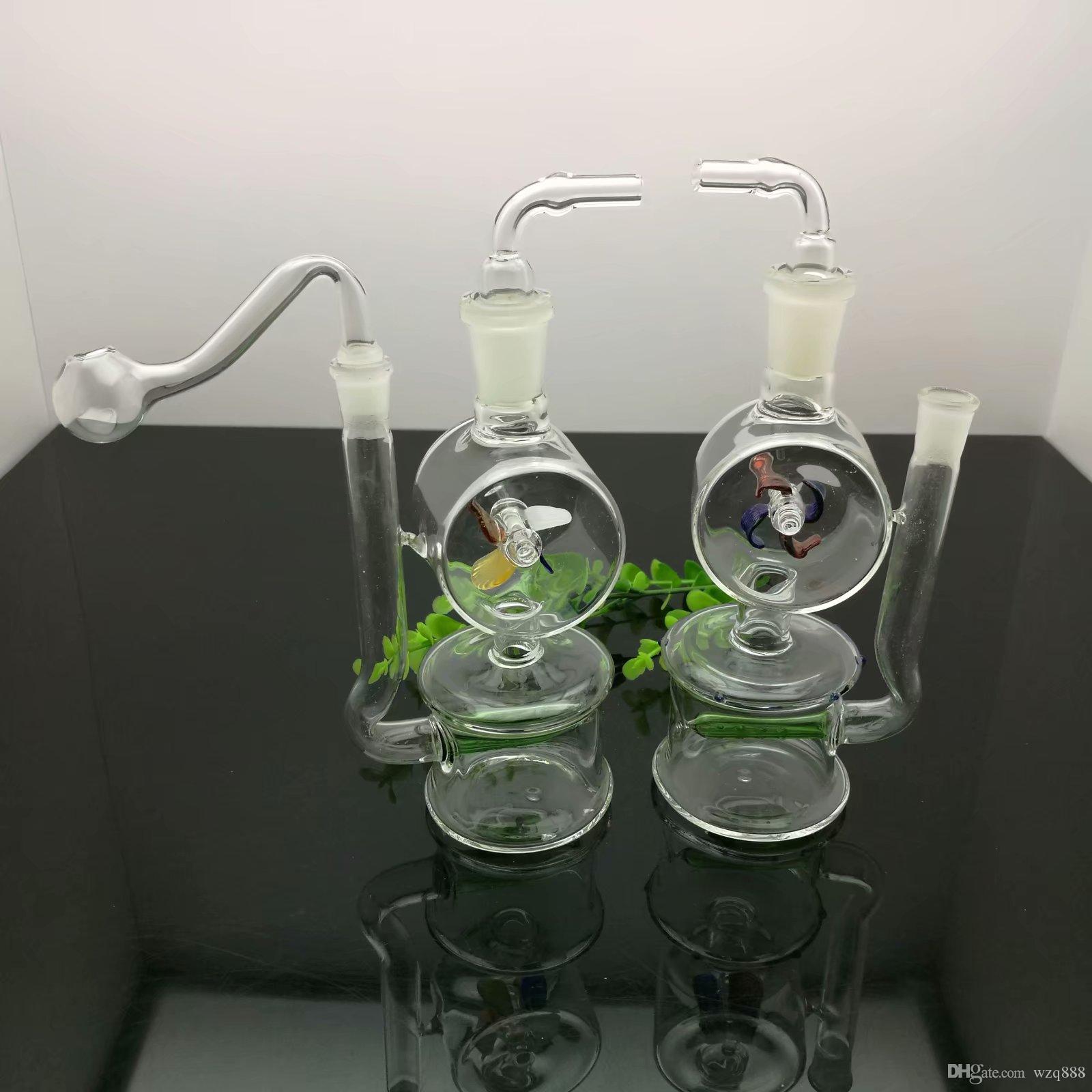

New glass windmill cigarette kettle Wholesale Glass Water Pipes Tobacco Accessories Glass Ash Catcher
