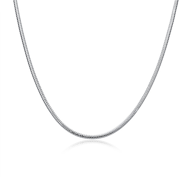 

Plated sterling silver Chains (16 18 20 22 24)INCHS*3MM men's 3M snake bone necklace SN192 Top 925 silver plate Chains Necklaces jewelry