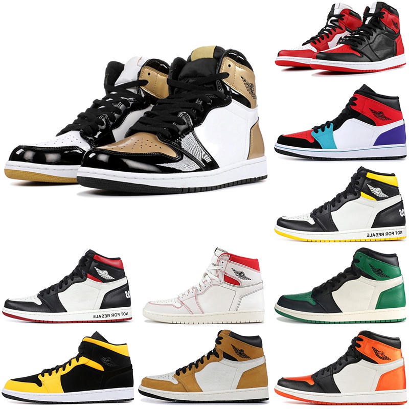 

1 bred toe OG Mens Basketball Shoes homage to home pine green reverse new love 1s Men Phantom unc Sneakers 5.5-13