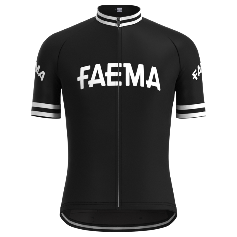 

1955 Competition Italy FAEMA Team Man Retro Black Cycling Jersey Short Sleeves Clothing Triathlon Jersey hombre, Cap