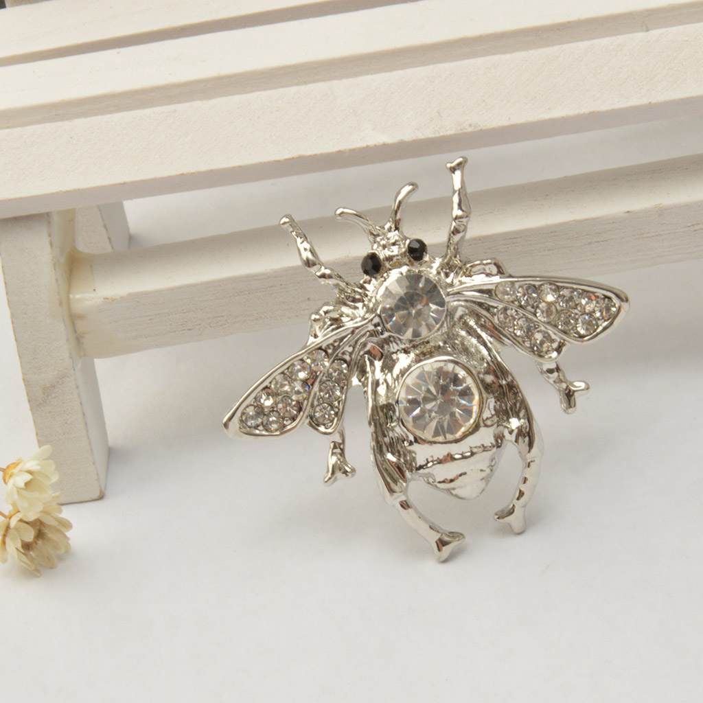 

Fashion Vintage Crystal Honey Bee Brooch Pin Jewellery for Women Men Gifts