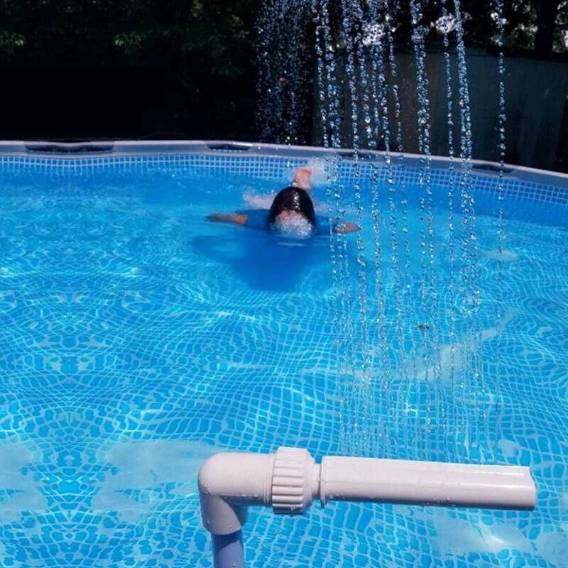 Swimming Pool Waterfall Fountain Kit PVC Feature Water Spay Pools Spa Decorations Swimming Pool Accessories-image-545793318