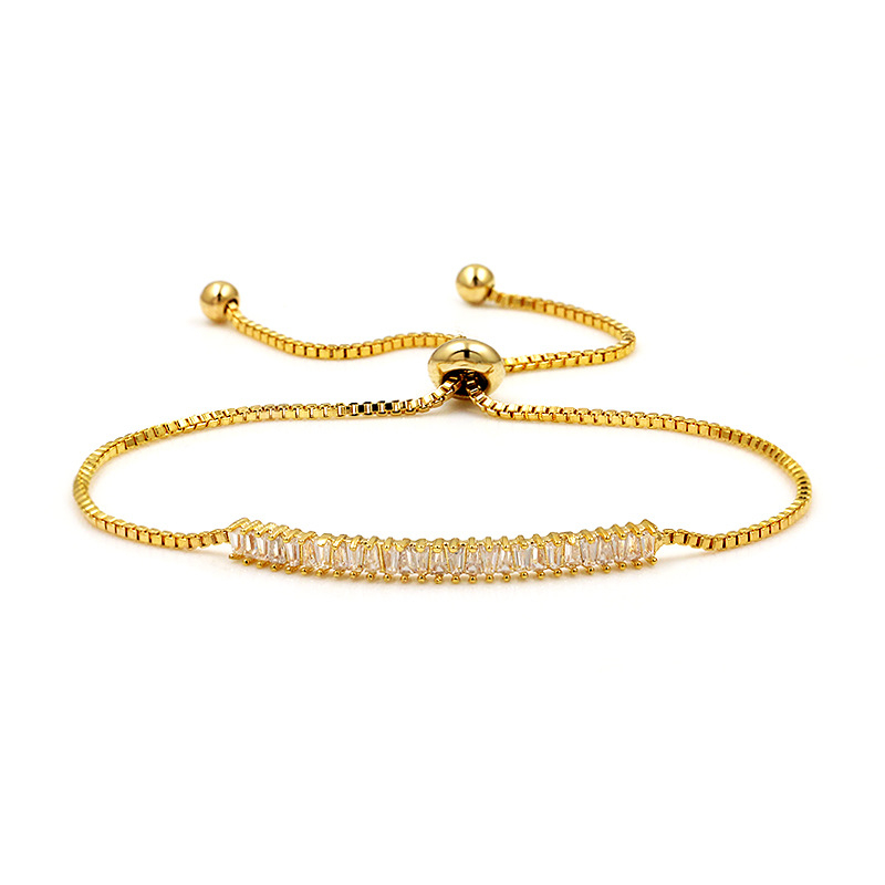 

Link, Chain Fashion Luxurious Statement Multi Zircon Bracelet Women High Quality Round CZ Stone Bangle