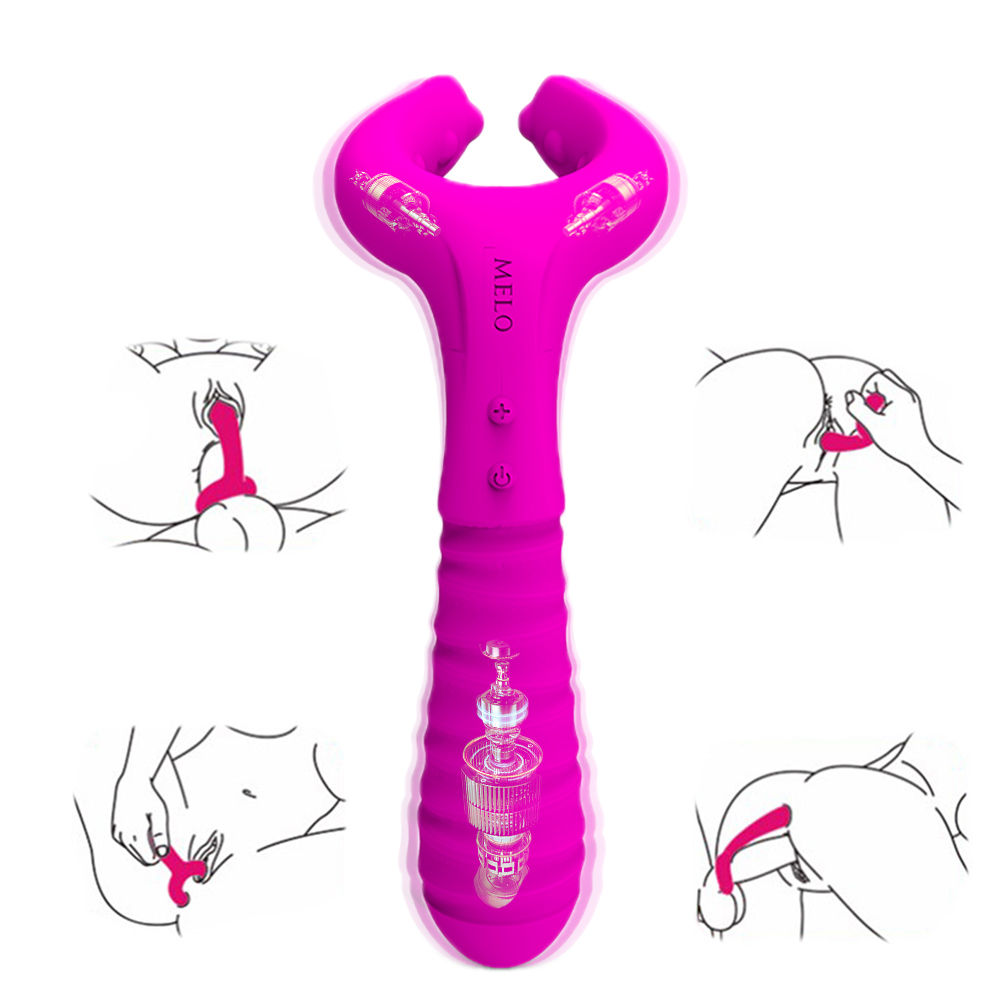 G-Spot Rabbit 3 Motors Dildo Vibrator Adult Sex Toys Silicone Clitoris Vagina Stimulator nipple Massager Sex toy for Couples T200610