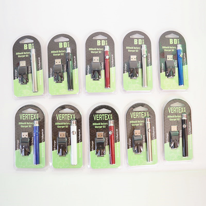 

Vertex Preheat Vape Pen Battery E Cigarettes 510 Thread Battery 350mah 510 Vape Pen Cartridges Battery Variable Voltage with USB Charger Kit