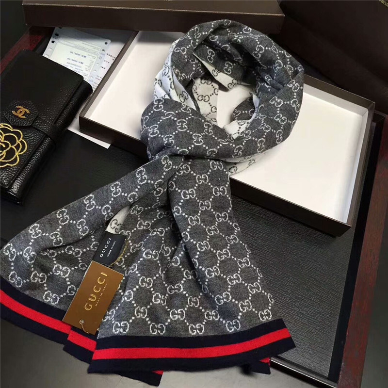 

Winter men's classic cashmere knitted jacquard scarf 180*30cm soft wool top scarf