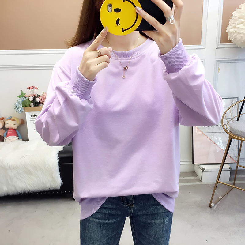 

Zoki -4XL Pure Cotton Women Hoodies Fashion Loose Plus Size Spring Harajuku O Neck Sweatshirt Casual Korean Oversize Girls Top, Black