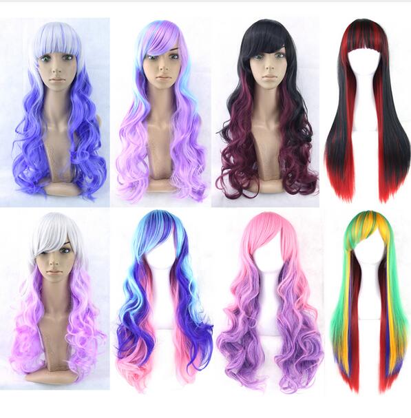 parrucche colorate lunghe