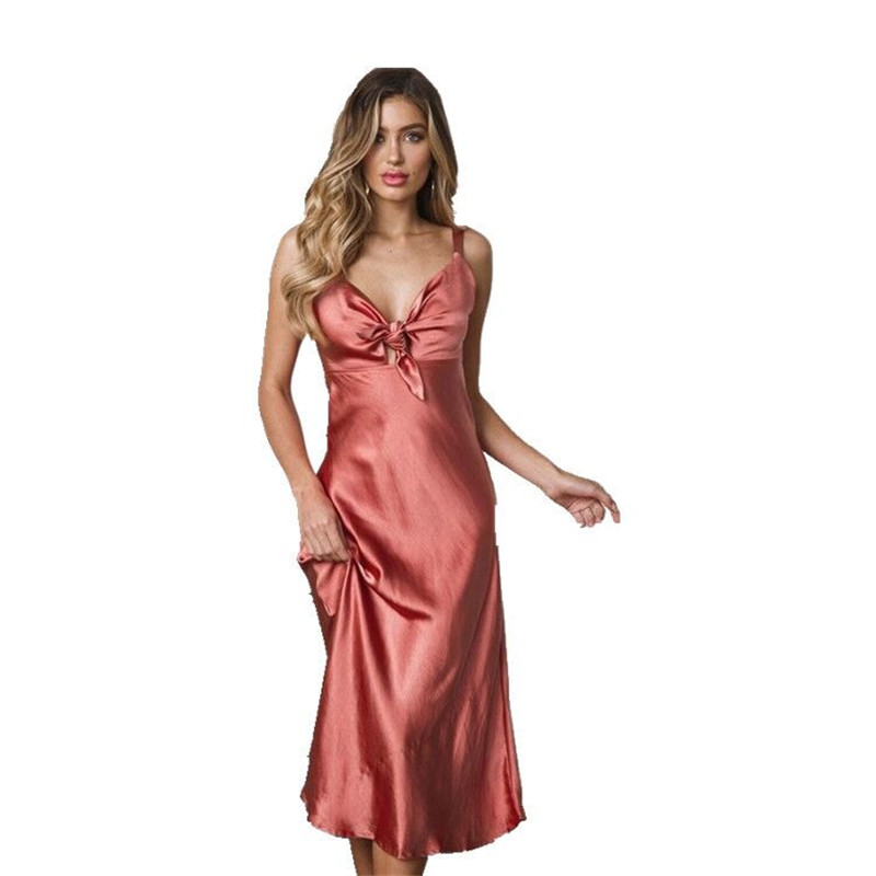 long satin sleep gown