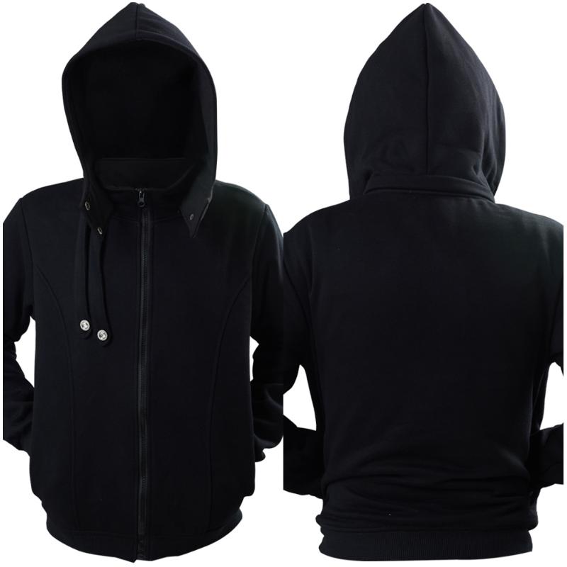 

Tokyo Ghoul Kaneki Ken Cosplay Hoodie Black Hood Sweatshirt Pullover Coat Jacket, As pic