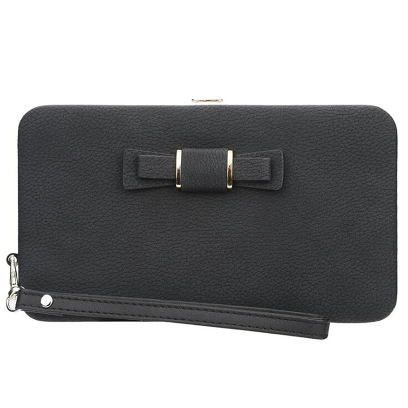 

Multi-Function Mobile Phone Bag Bow Lunch Box Bag Fashion Clutch, Black