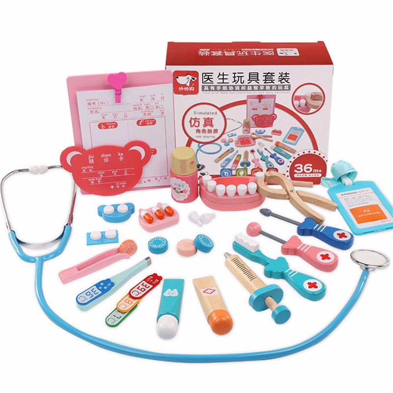 Bambini Ragazzi Ragazze Dottore Infermiere Medico TROLLEY KIT SET ROLE PLAY Finta giocattolo divertente
