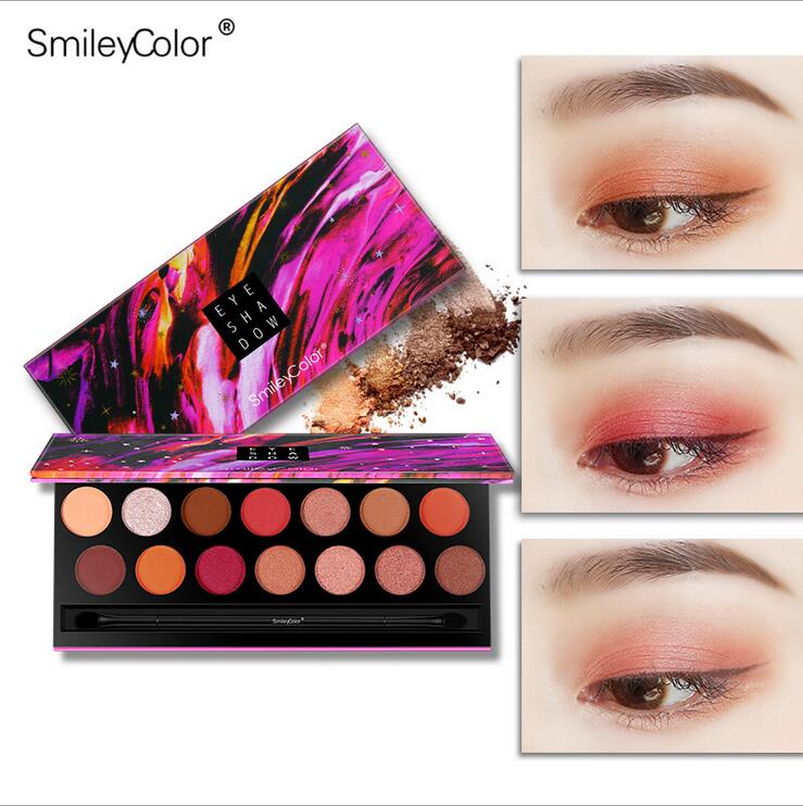 

Hot 18 Colors Matte Eyeshadow Sunset Color Glam Starry Sky Eye Shadow Plate Glitter Shimmer Eyeshadow Makeup Palettee, Multi