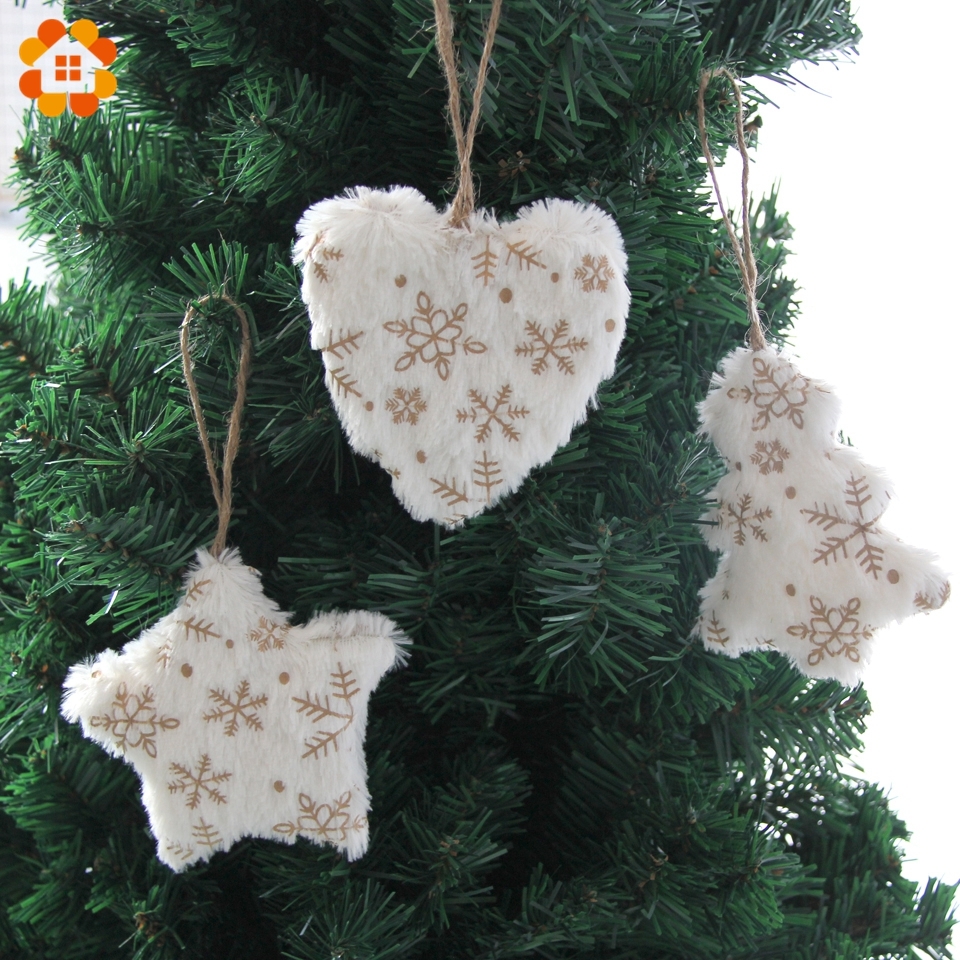 

1PC Gold Heart&Cute White&Star&Tree Pendants Christmas Pendant Ornaments For Home Christmas Party Decorations Supplies Kids Gift