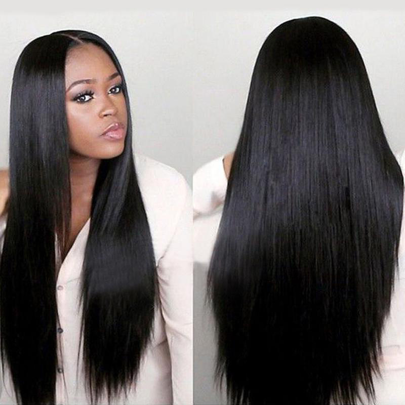 Middle Length Straight Haired African Wig Long Haired Headset Wigs