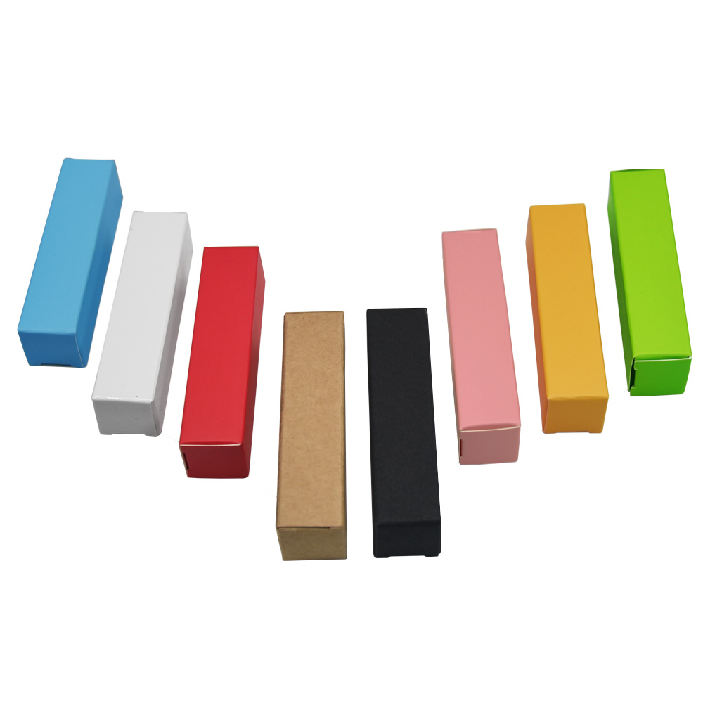 

2x2x8.5cm Wedding Gift Lipstick Packaging Paper Box Colourful Kraft Paper Party Gift Decoration Boxes 100pcs/lot