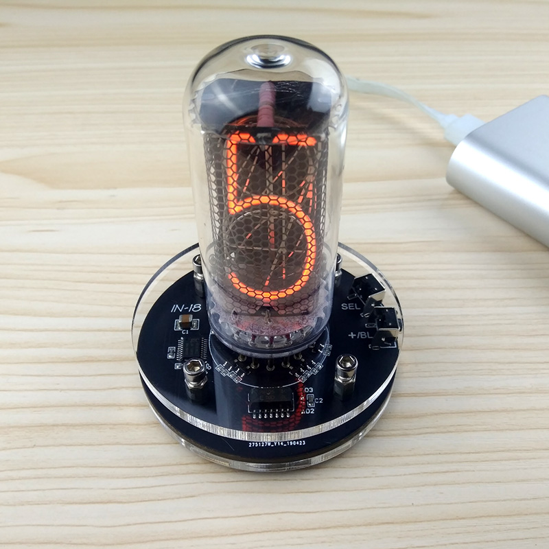 

Single Tube IN-18 Glow Clock Nixie Clock Does Not Contain a Glow Tube