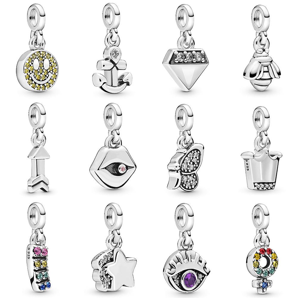 FAHMI 100%925 sterling silver 2019 new 12 ME series charm pendant original ladies wedding fashion jewelry DIY bracelet