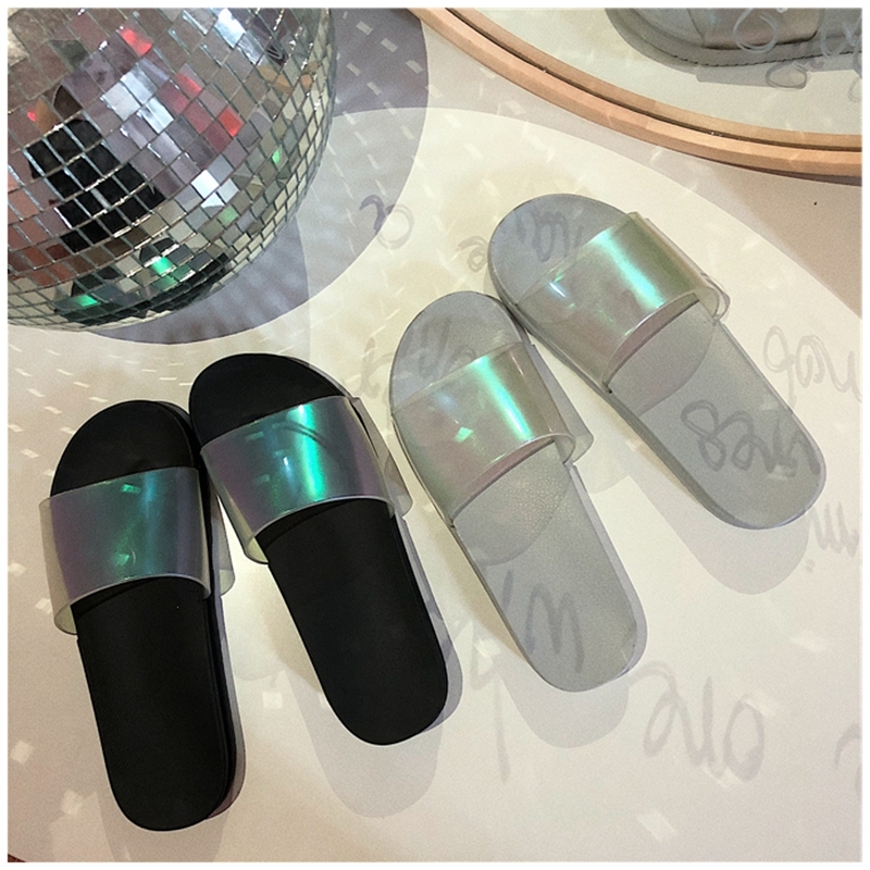 

New Slippers Women Summer Shoes Open Toe Anti Slip Indoor Home Slippers Beach Flip Flops Sandal Slides, Black