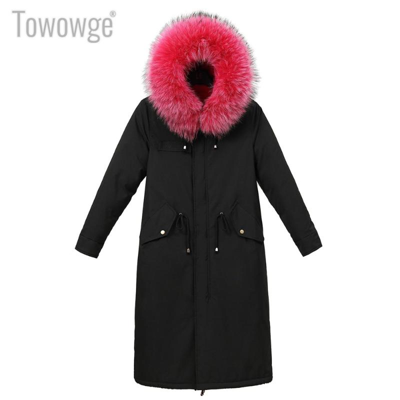 

Towowge Winter New Fashion Trend Coat Thicken Plush Keep Warm Coat Long Women's Cold Protection Women's Clothing 2019