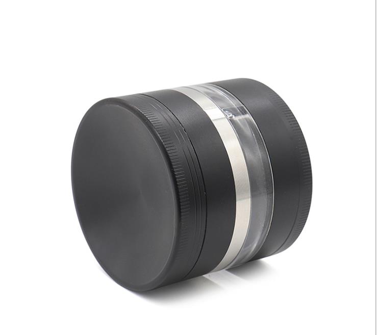 

New Concave Vertical Silver Bar Transparent Zinc Alloy Smoke Grinder 63mm Individual Smoke Crusher Creative Wholesale