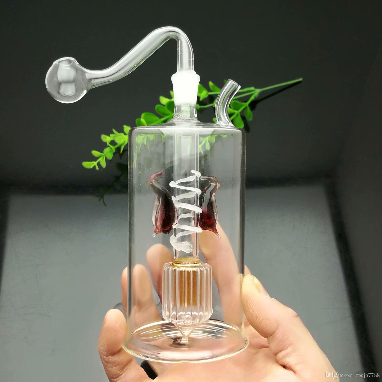 

New Double Bird Screen Filtration Glass Hotpot Wholesale Glass Water Pipes Tobacco Accessories Glass Ash Catcher